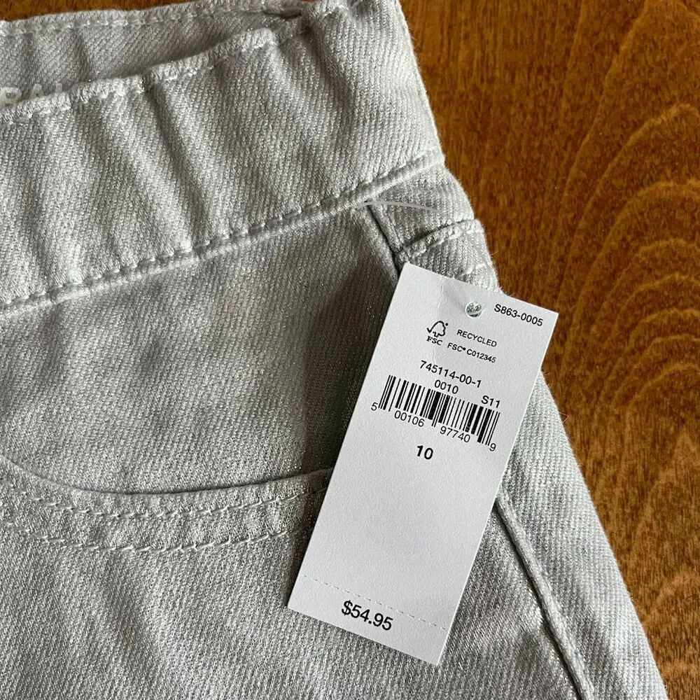 Gap silver jeans 10 NWT